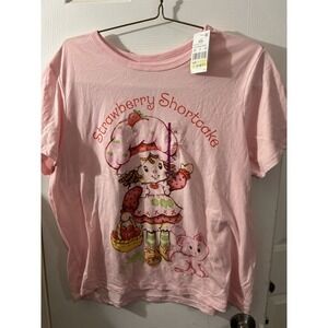 NWT Strawberry Shortcake Graphic T-Shirt Front & Back Size XXL Pink Hobby Goods